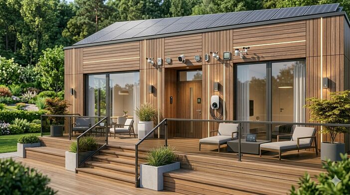 Comment transformer une façade extérieure en alliée de votre maison connectée 1 facade bois domotique