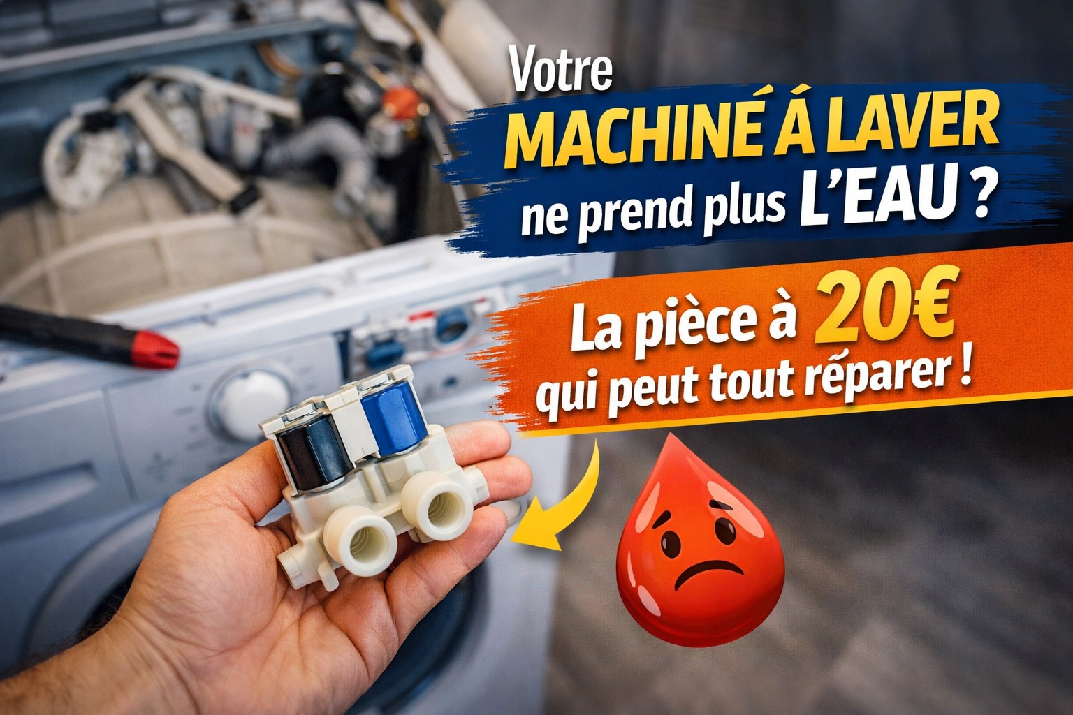 Votre machine à laver ne prend plus l’eau ? Cette pièce à 20€ pourrait tout régler