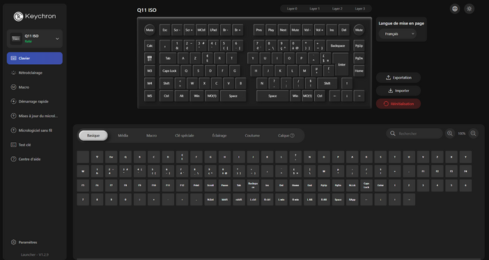 parametrage keychron 01