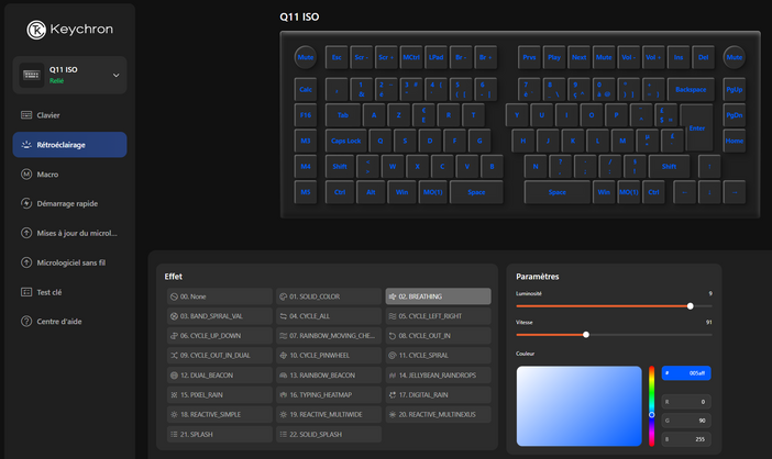 parametrage keychron 02
