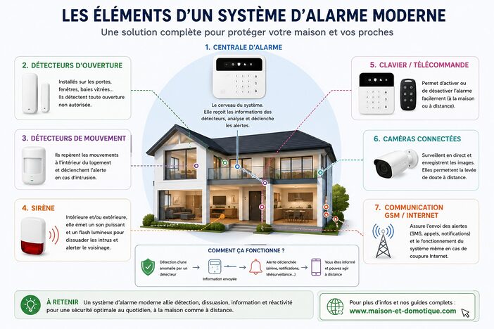composition systeme alarme moderne