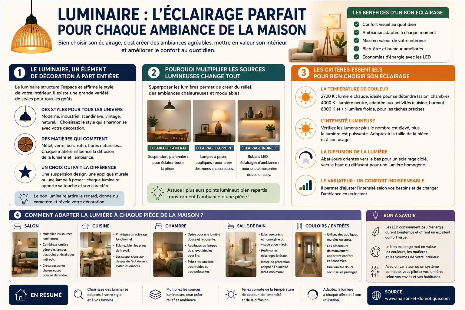infographie choix eclairage