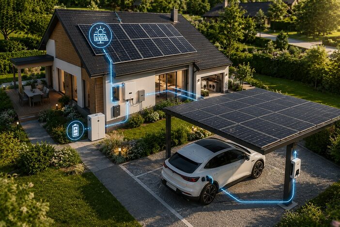 schema electrique carport solaire