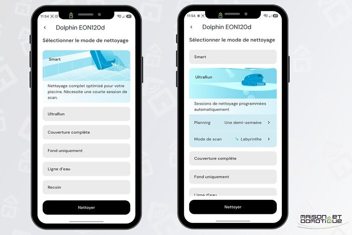 Test Dolphin EON 120d : le robot piscine sans fil qui ne laisse rien retomber dans l'eau 12 app dolphin 007