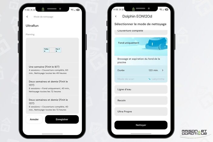 Test Dolphin EON 120d : le robot piscine sans fil qui ne laisse rien retomber dans l'eau 27 app dolphin 009