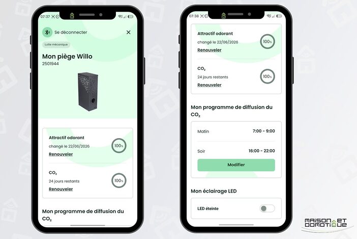 Test du Wiliv Willo : le piège à moustiques qui mise sur la science plutôt que sur les insecticides 16 app wiliv 007