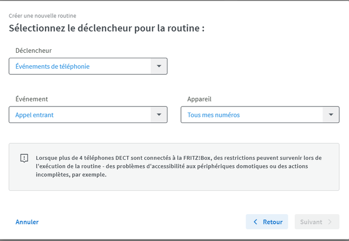 Test FRITZ!Box 7690 : Wi-Fi 7, 2,5 GbE et domotique dans un seul boîtier 22 declencheur sur appel