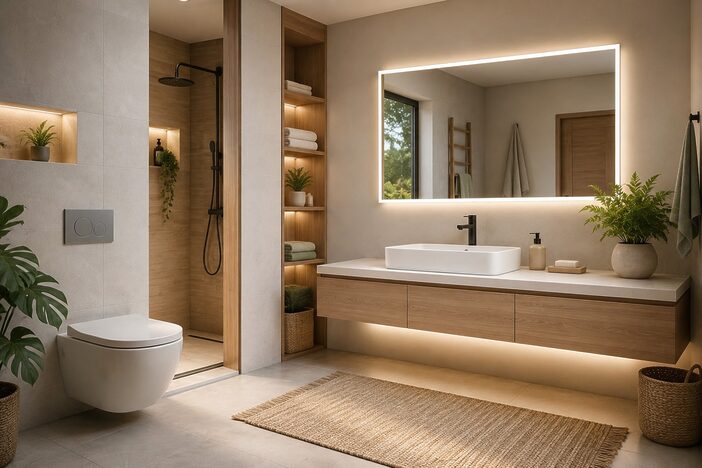 Tapis de bain en diatomite : le secret d’une salle de bain toujours sèche 1 image salle de bain chatgpt