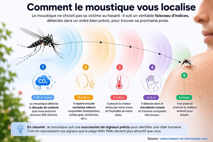 Test du Wiliv Willo : le piège à moustiques qui mise sur la science plutôt que sur les insecticides 1 infographie comment le moustique vous localise