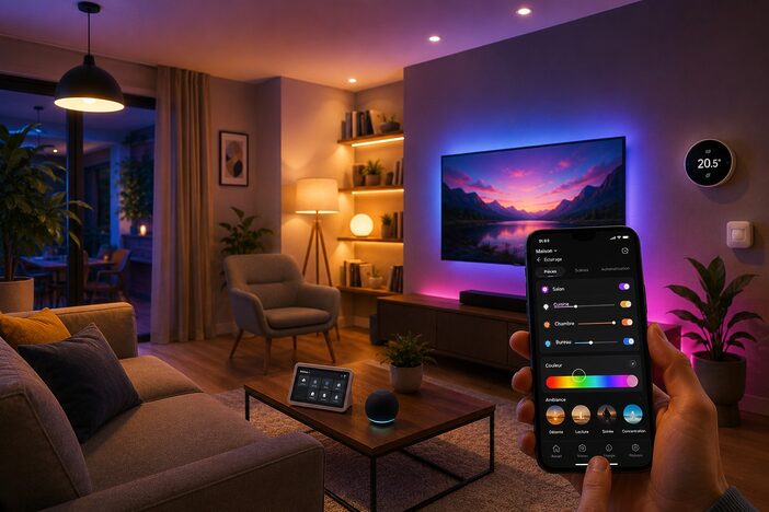 Les tendances de l’éclairage intelligent pour une maison plus confortable et économe 1 eclairage connecte