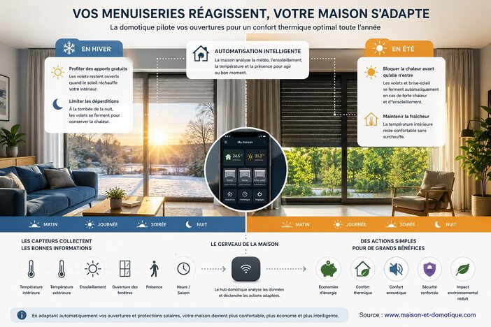 Fenêtres, volets et domotique : comment gagner en confort thermique 1 role domotique confort thermique