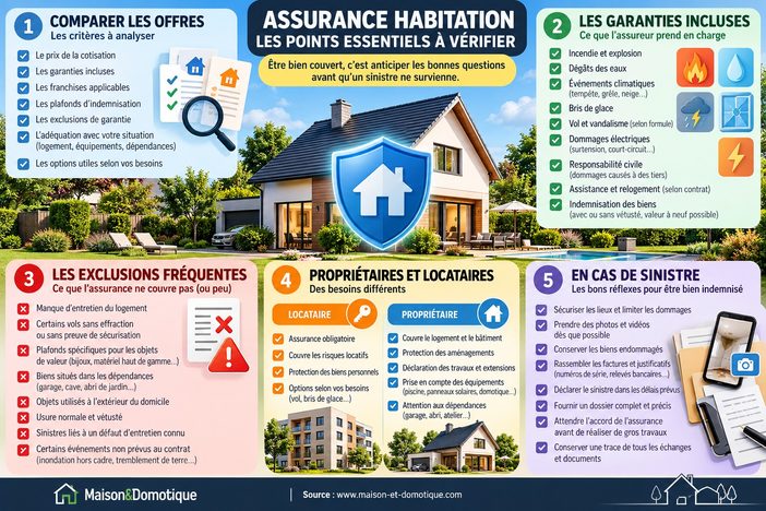 Assurance habitation : ces garanties que l’on croit avoir… jusqu’au jour du sinistre 1 infographie assurance