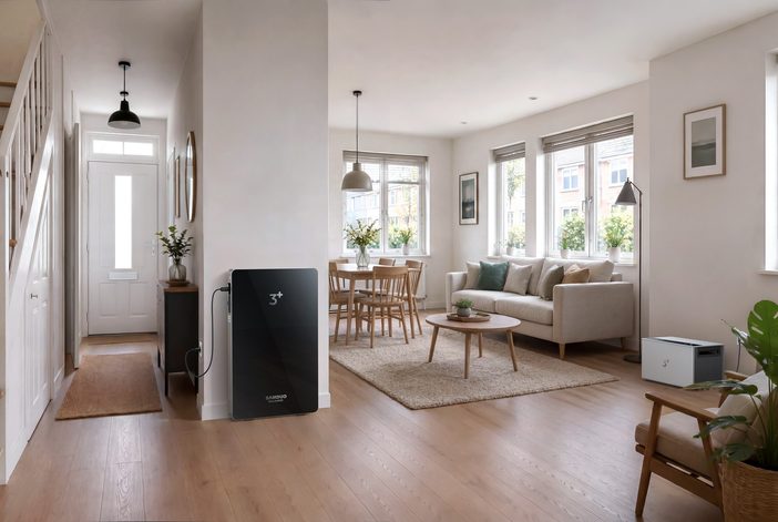 SAMDUO Nex E6000 : 6 kWh dans une batterie solaire aussi fine qu’un radiateur 2 samduo e6000 029