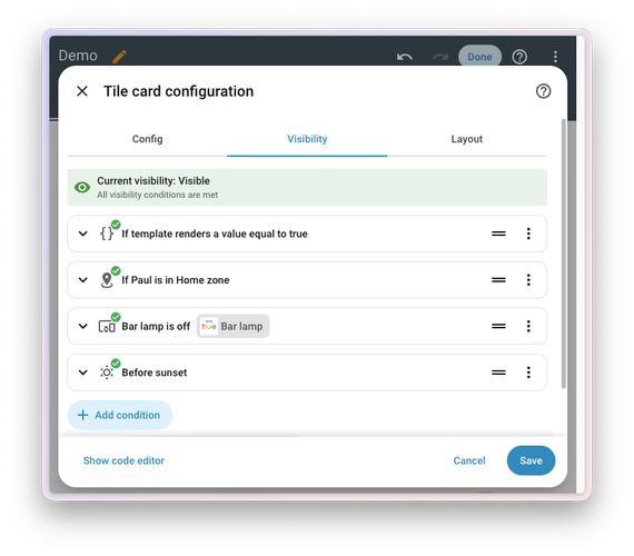 Home Assistant 2026.10 est disponible : nouvelle carte, automatisations simplifiées et IA via MCP 5 visibility conditions