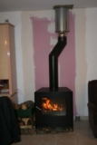 Installation du poêle à bois…