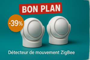 Offre exceptionnelle : le pack de 2 détecteurs de mouvement ZigBee Metronic pour 23€ !