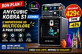 Anycubic Kobra S1 Combo 429€’ye: Nihayet ulaşılabilir hale gelen çok renkli 3D yazıcı
