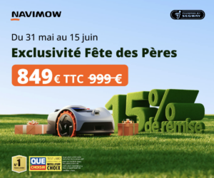 Fête des pères : la tondeuse robot Navimow i105E à 849€ seulement !