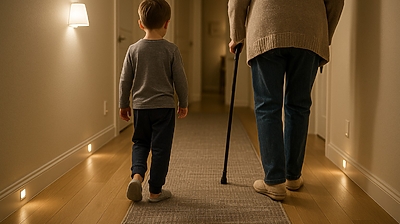 Rendre la maison plus sûre pour enfants et seniors en sécurisant les zones de passage