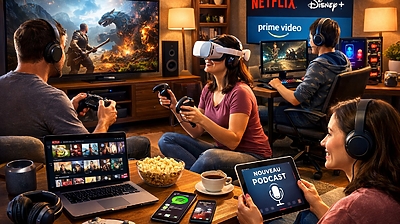 Comment le divertissement numérique transforme nos loisirs à domicile ?