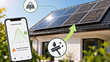 Vos panneaux solaires produisent moins ? La maison connectée peut vous dire quand les nettoyer