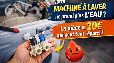 Votre machine à laver ne prend plus l’eau ? Cette pièce à 20€ pourrait tout régler