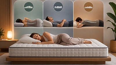 Ce que révèle votre position de sommeil sur le matelas idéal